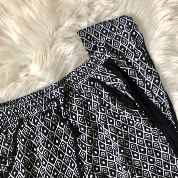 Pazza Bella Black White Printed Lounge Pants M - Picture 3 of 5